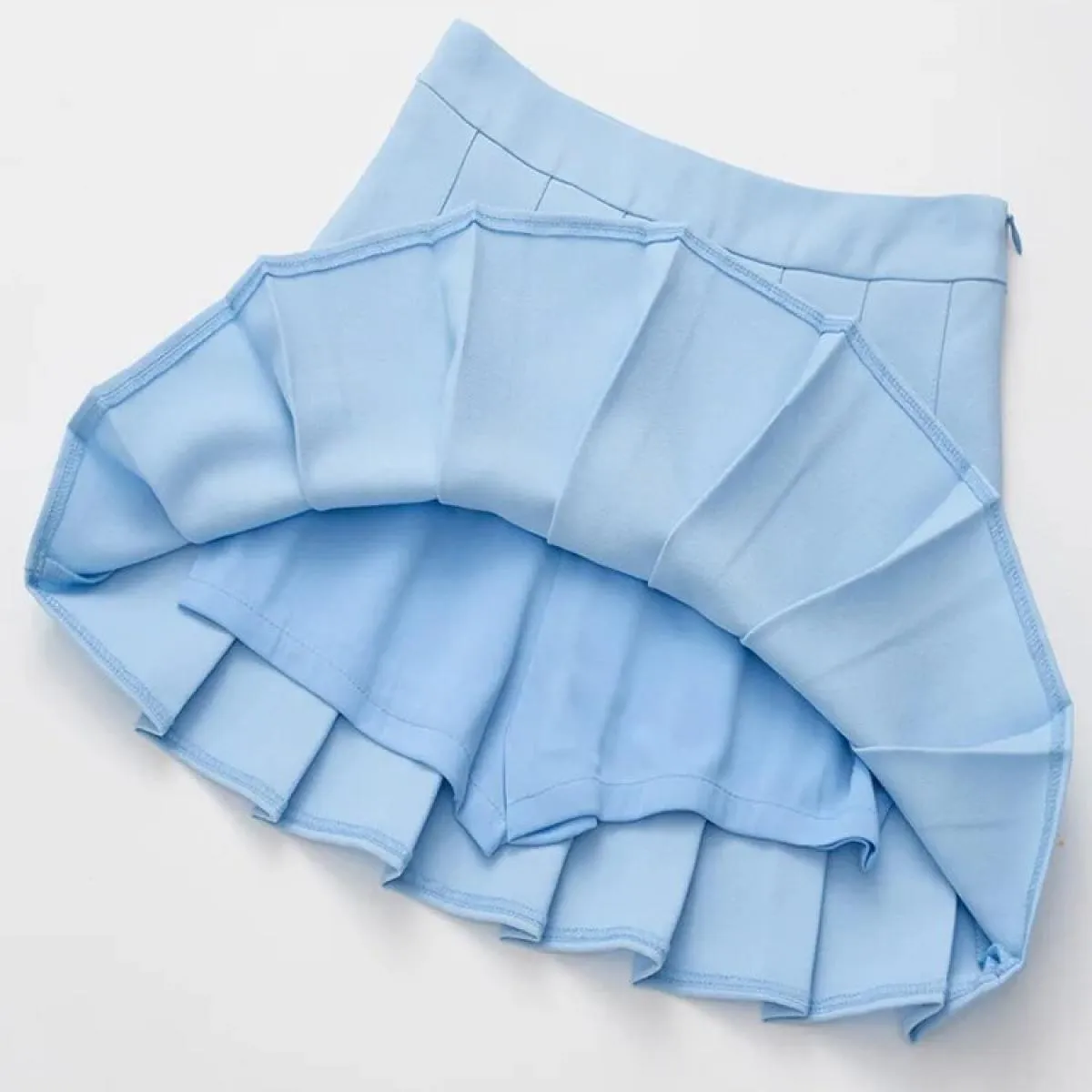 2023 nuova primavera gonne a pieghe a vita alta gonne di jeans Harajuku uniforme scolastica gonna da marinaio solida A Line