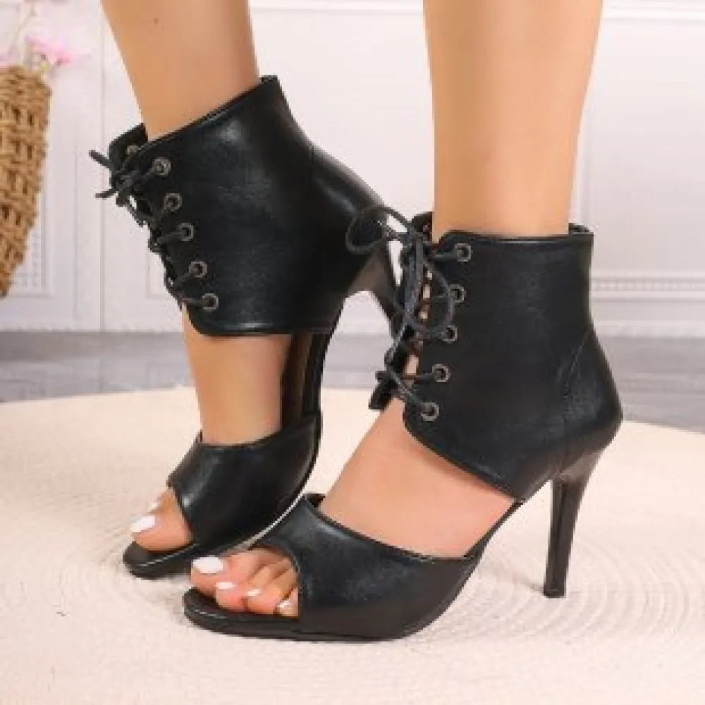 2024 Primavera Nuovi sandali romani con tacco a spillo Scarpe da donna con tacco alto di grandi dimensioni Taglia 43