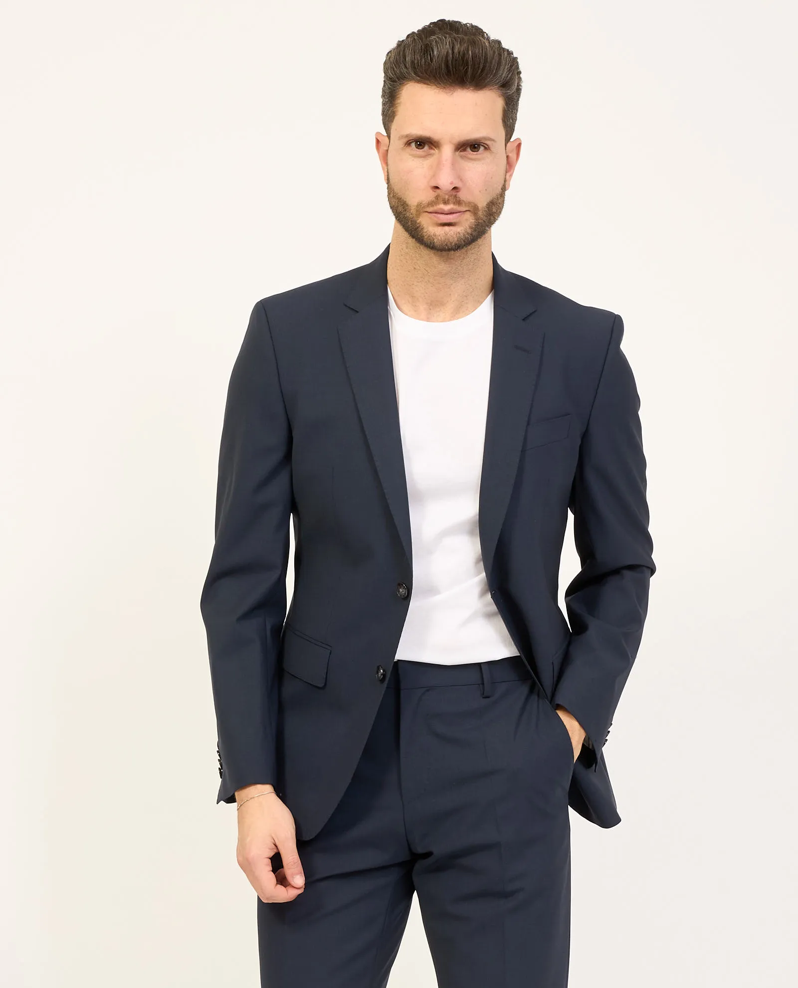 Abito uomo Boss slim fit in tessuto elasticizzato