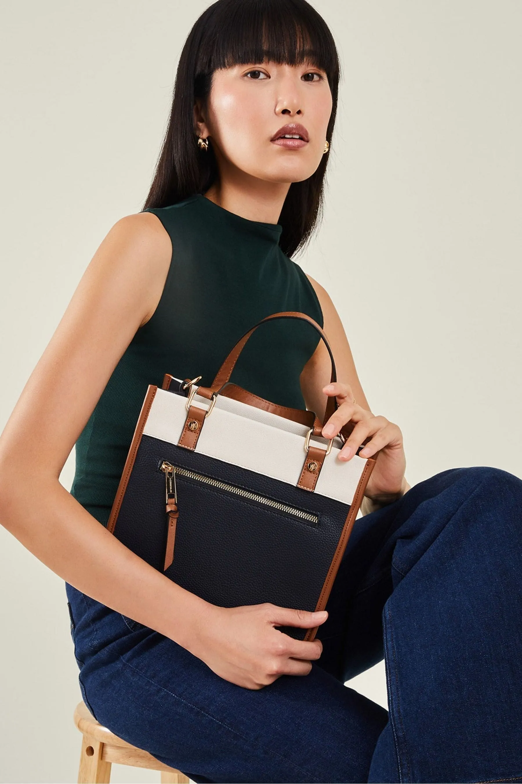 Accessorize - Borsa a mano piccolo a blocchi di colore