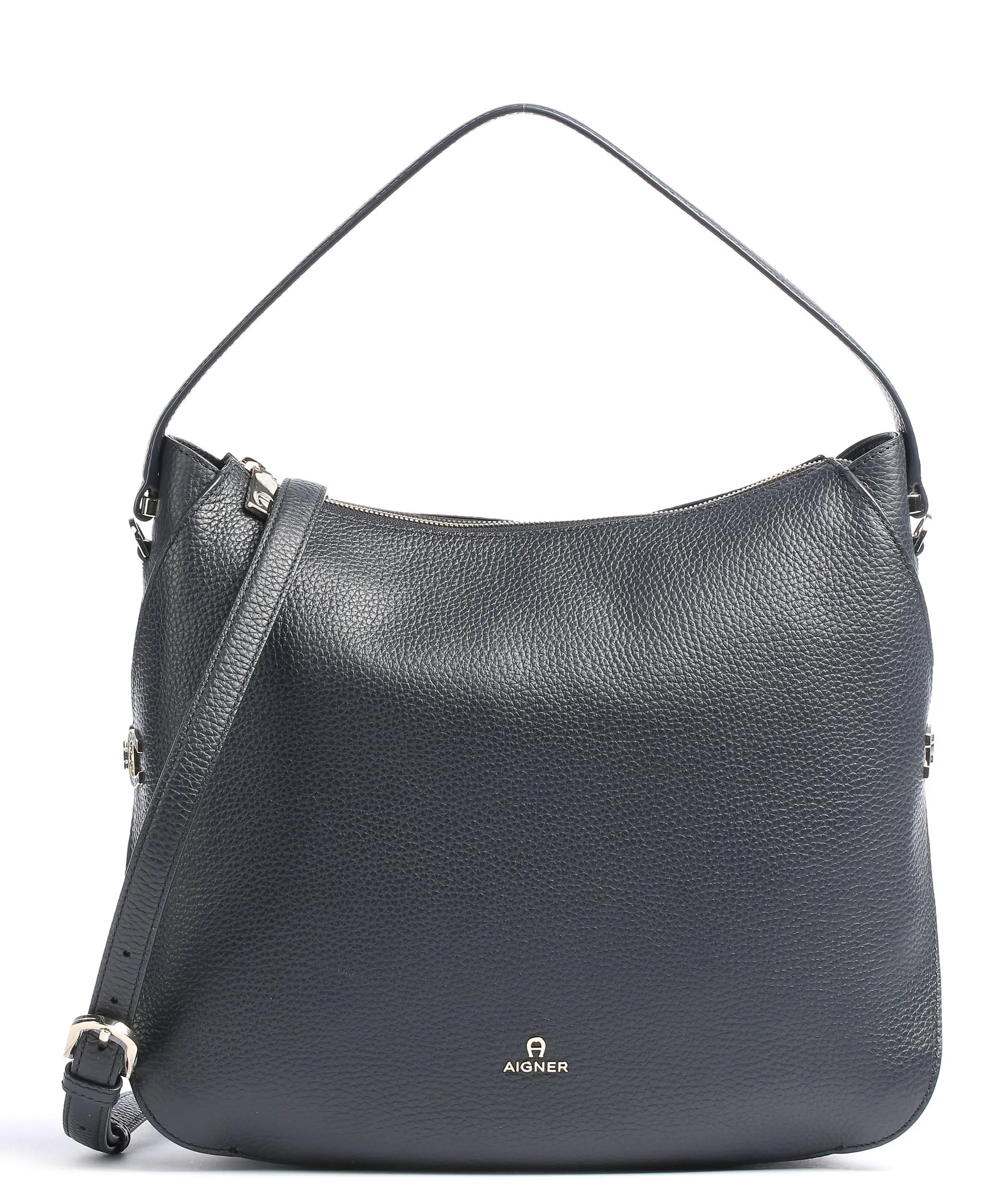  Aigner Milano M Borsa hobo pelle di vacchetta grana navy  