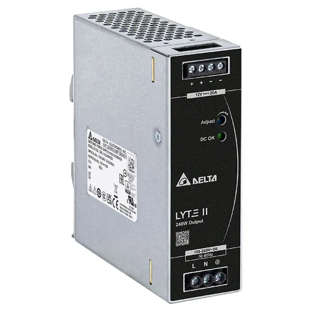 Alimentatore a montaggio su guida DIN Delta Electronics, 12V cc, 20A, 90 → 264V ca, 240W