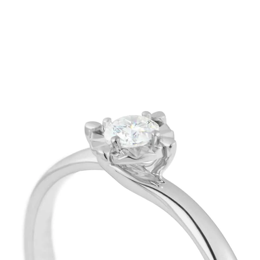 Anello Solitario Valentino Diamotion Oro Bianco 750/1000 Diamante Bianco 0,2 ct 1670192