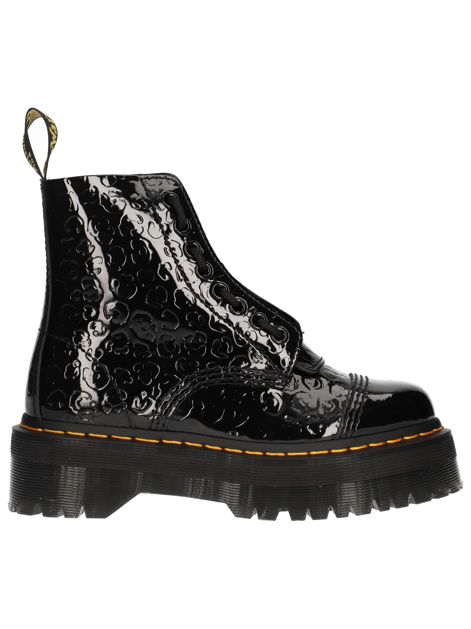 Anfibio platform Dr Martens Sinclair patent lamper da donna nero
