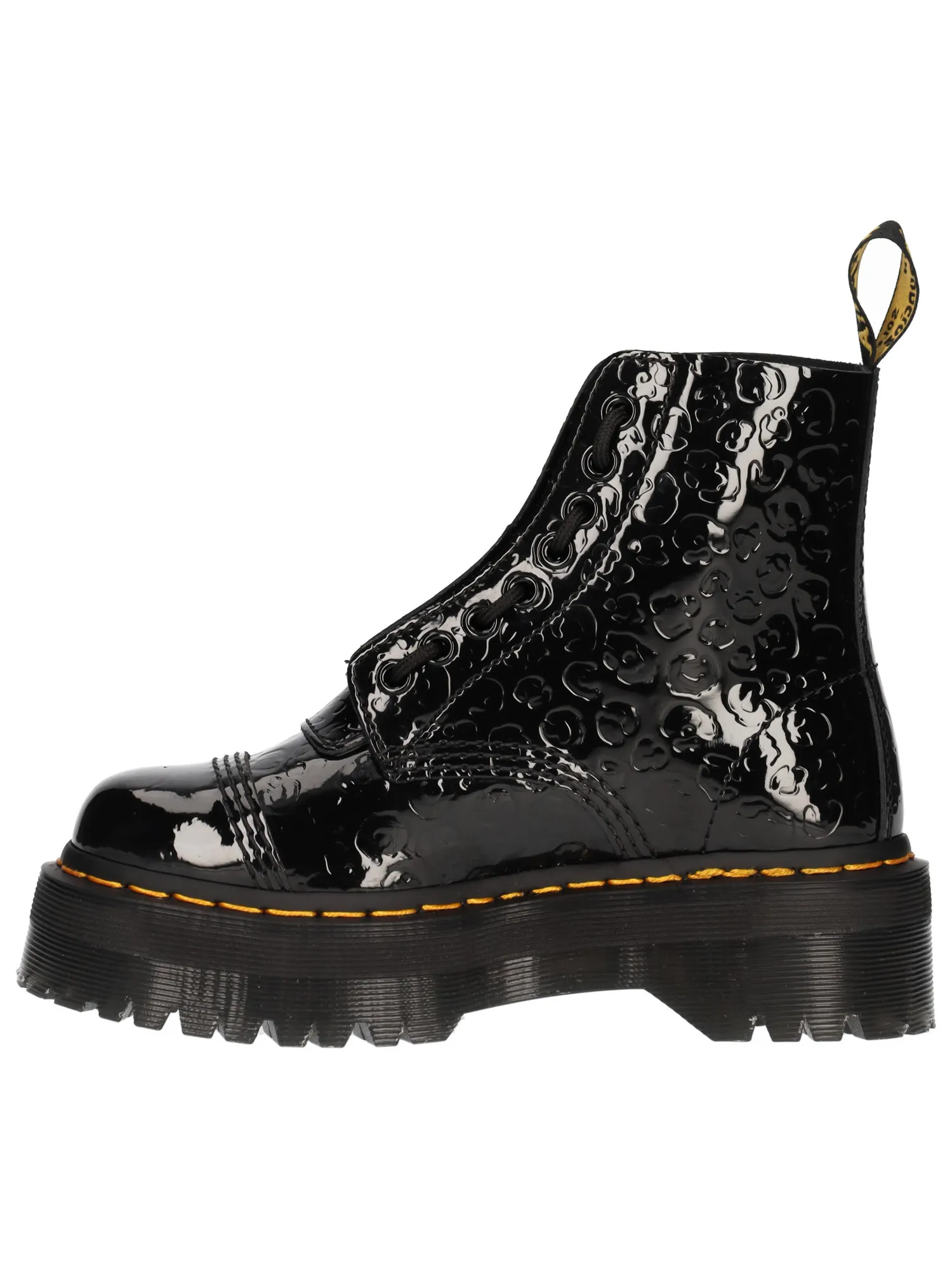 Anfibio platform Dr Martens Sinclair patent lamper da donna nero