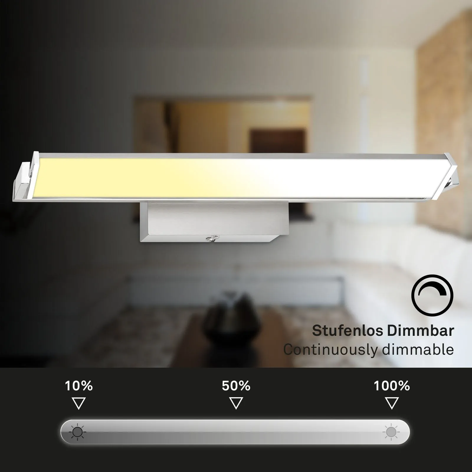 Applique a LED Udonga, orientabile, CCT, Dime, nichel