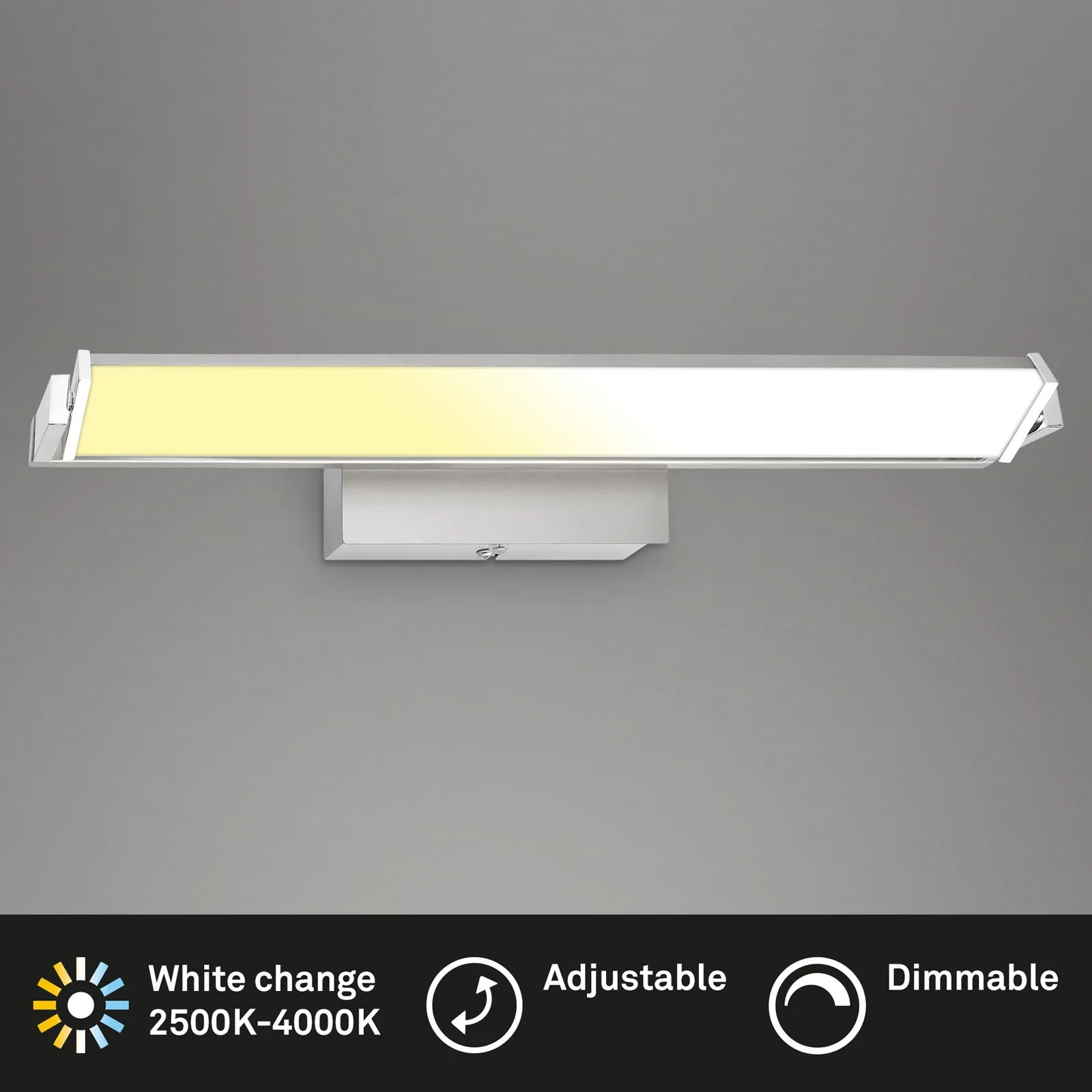 Applique a LED Udonga, orientabile, CCT, Dime, nichel
