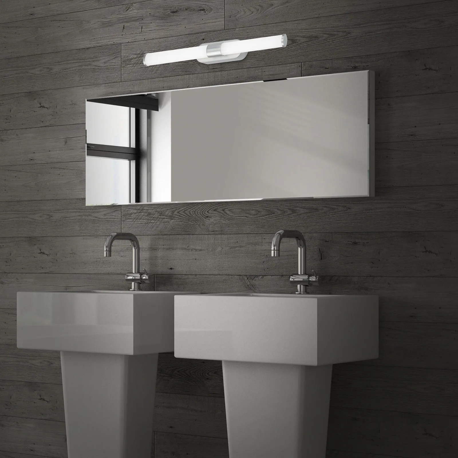 Applique LED Runt IP44 diretta 4.000K cromo satin