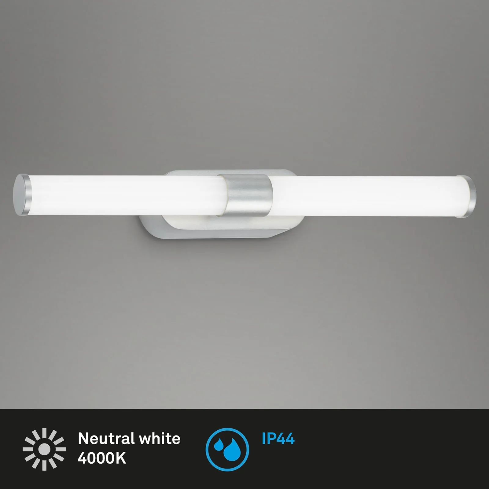 Applique LED Runt IP44 diretta 4.000K cromo satin