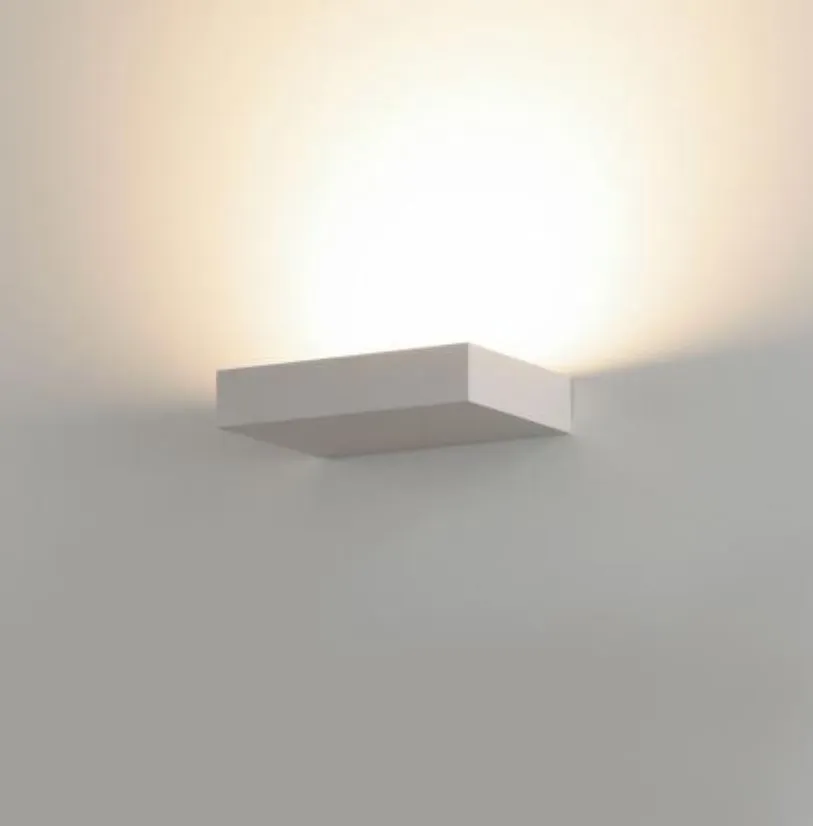 Applique Rettangolo Bianco Monoemissione Led Decorativo Brick L20,5cm ACB