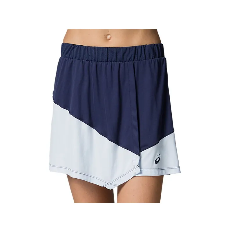 ASICS CLUB SKORT W GONNELLINA 2in1 TECNICO PADEL TENNIS TRAINING DONNA - BLU SCURO/CELESTE