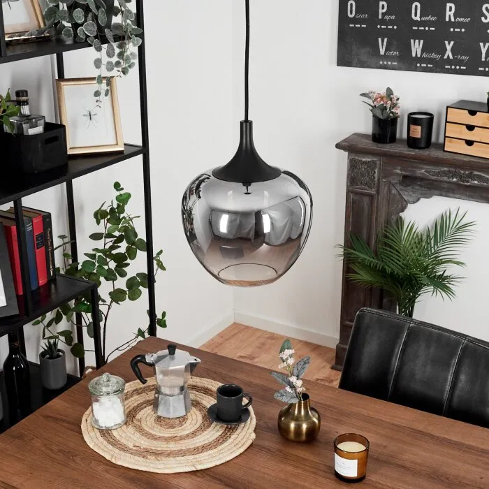 Azurara Lampadario a sospensione Nero, 1-Luce