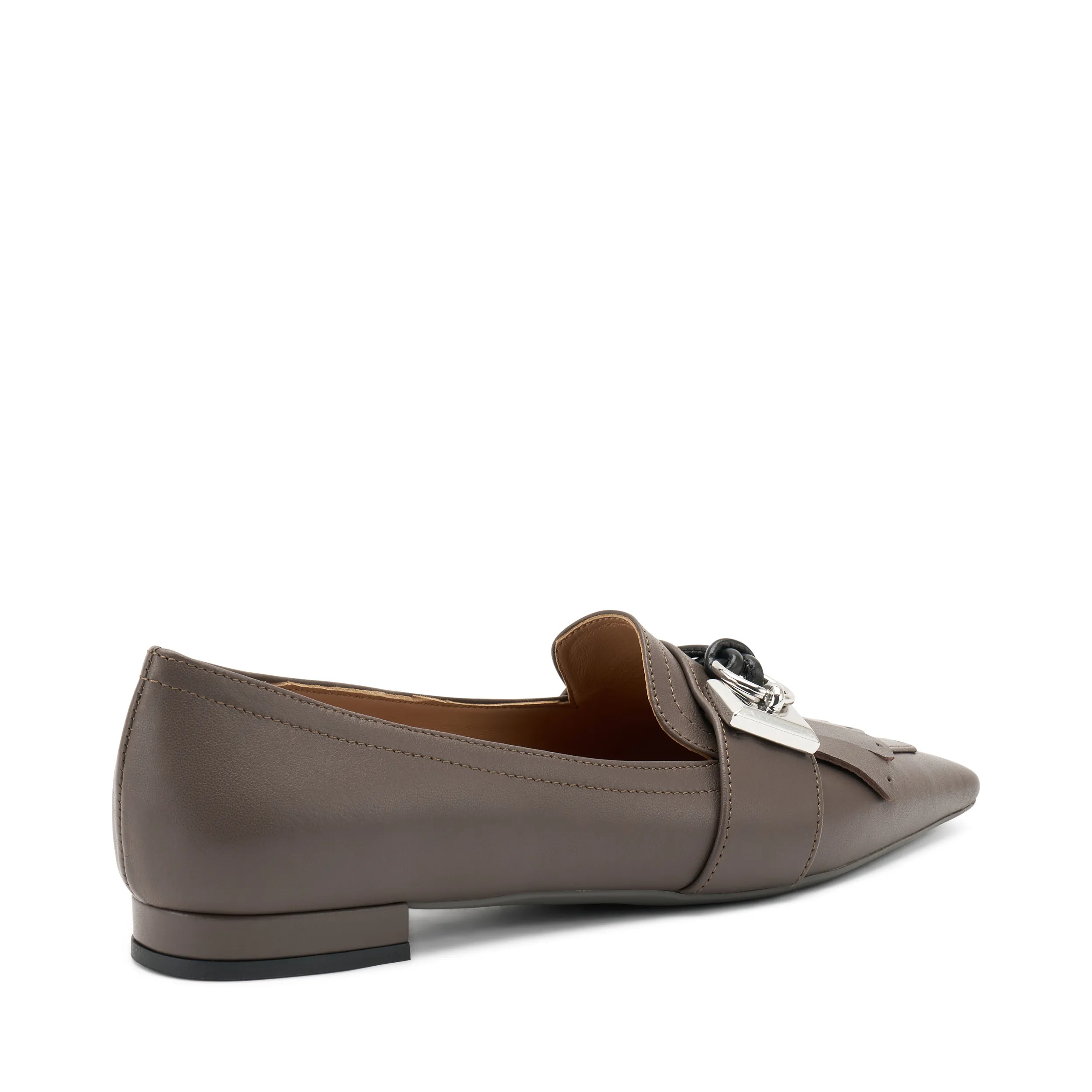 Ballerine a punta con maxi-frangia
