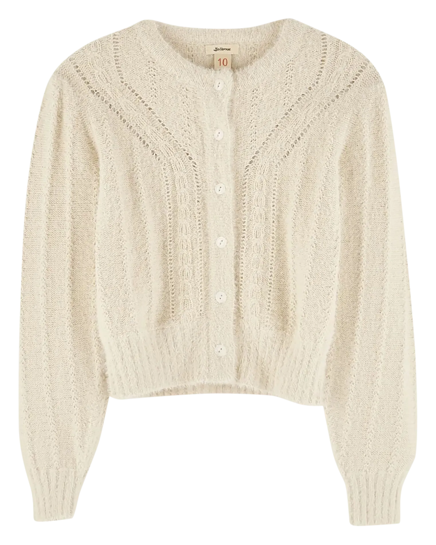  BELLEROSE   GOLTER - Cardigan diritto traforato | Beige