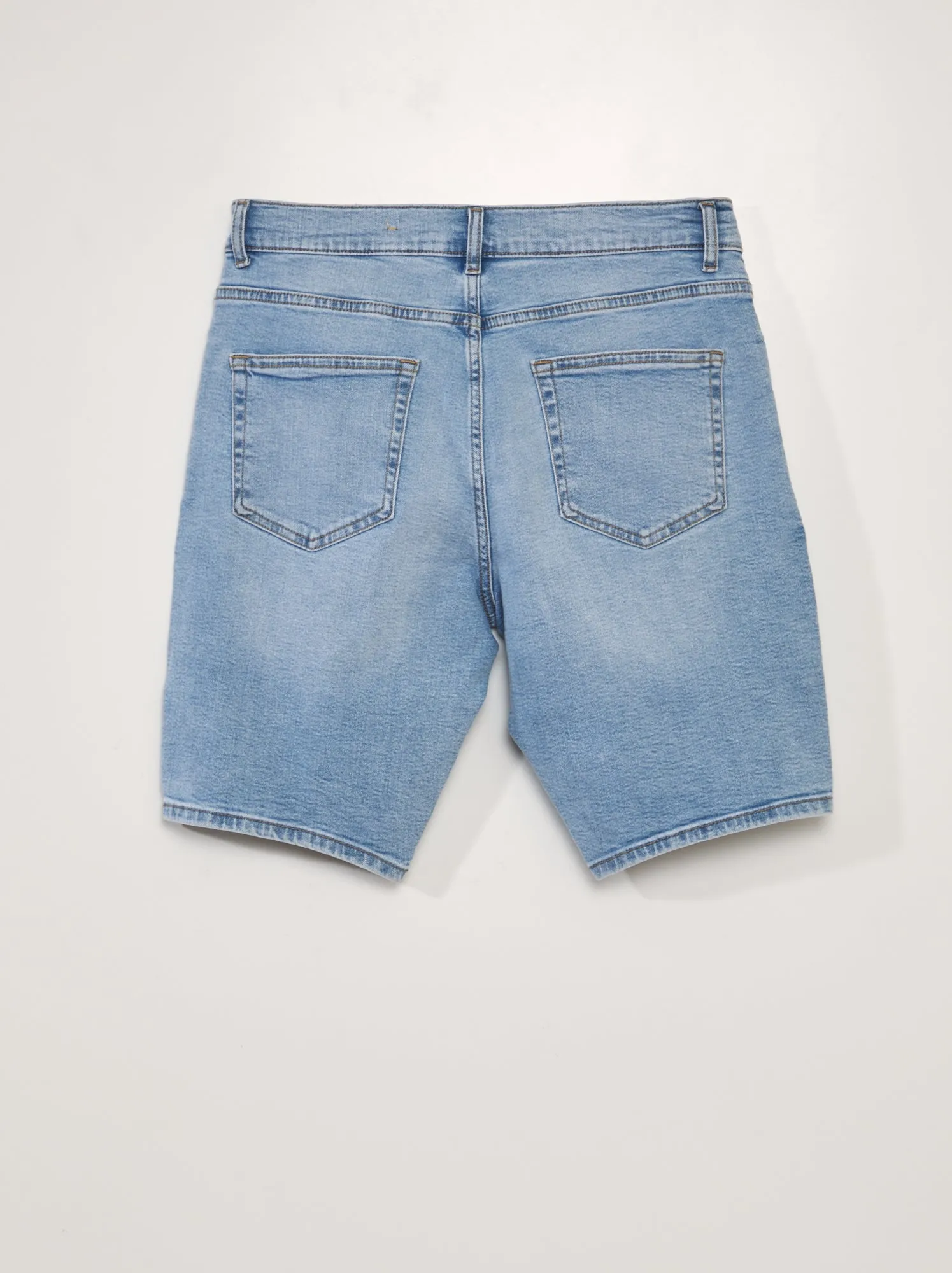 Bermuda in jeans con 5 tasche - BLU