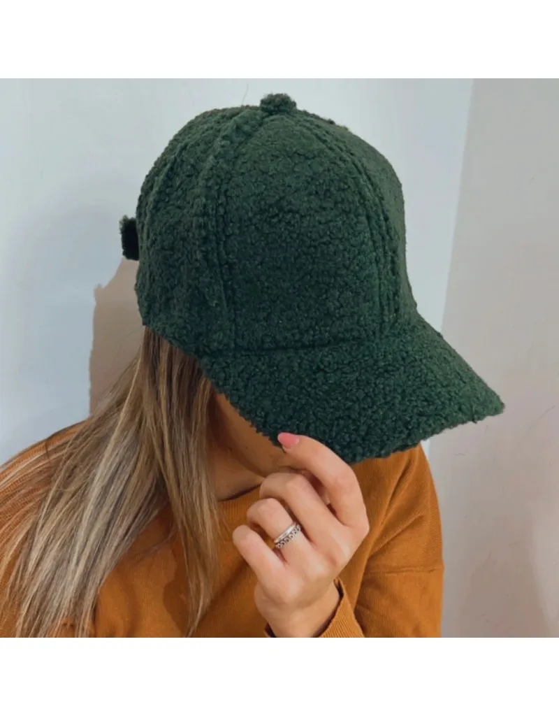 BERRETTO IN PILE SHERPA VERDE