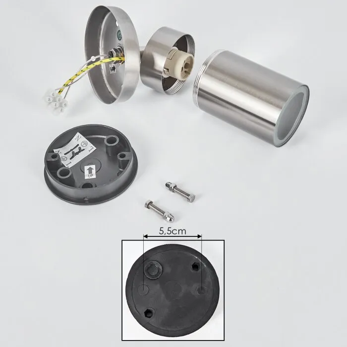 Bessiebelle Applique da esterno Acciaio inox, Bianco, 1-Luce