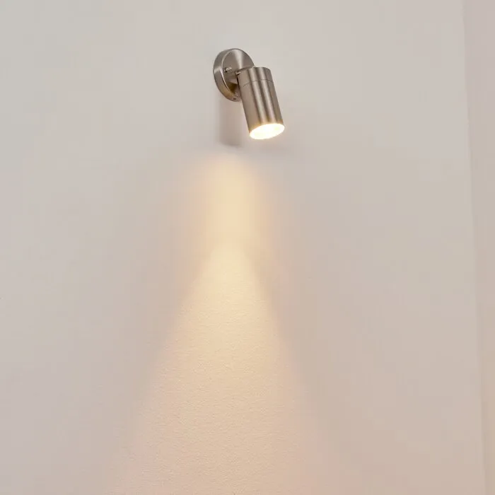 Bessiebelle Applique da esterno Acciaio inox, Bianco, 1-Luce
