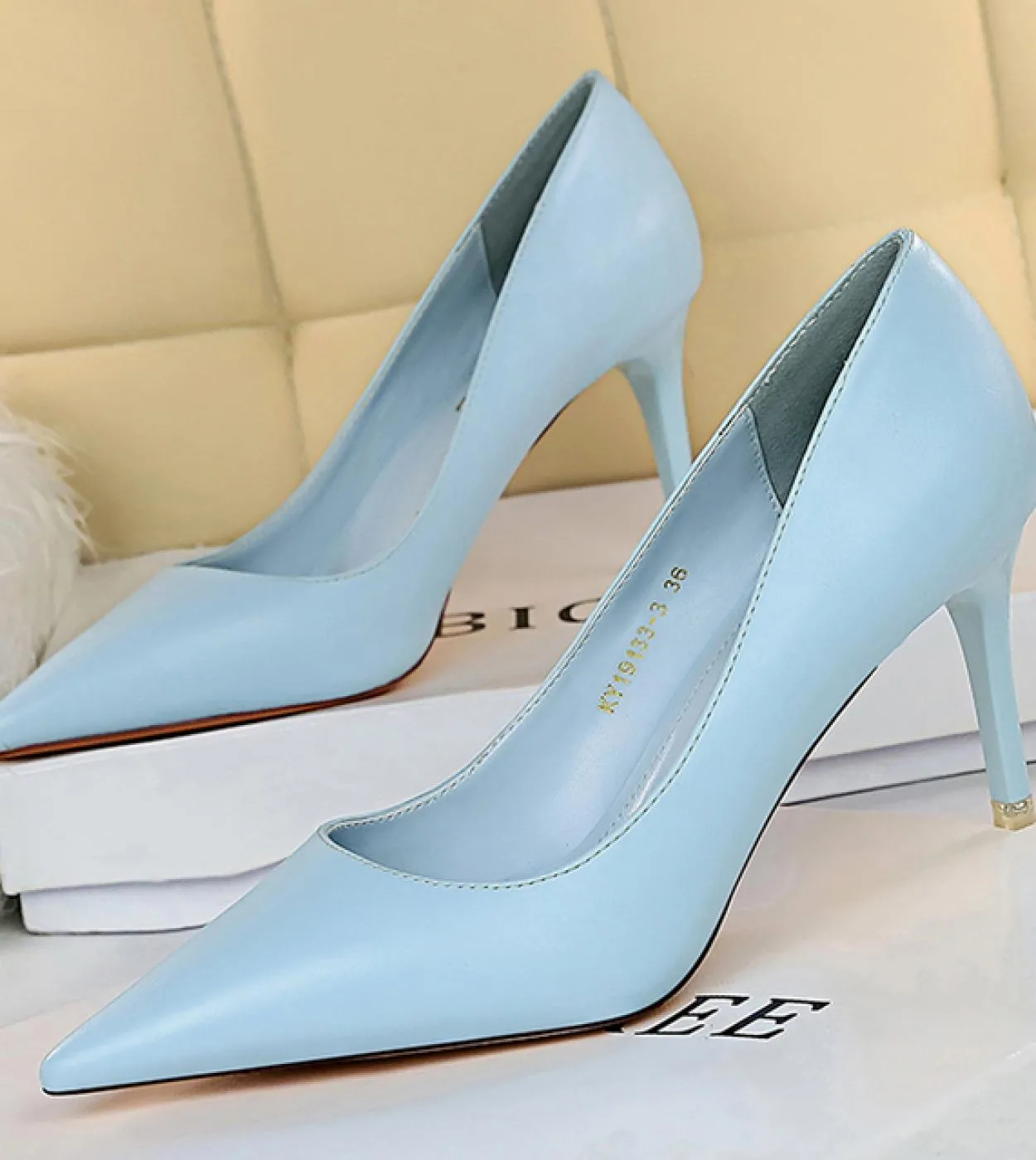 Bigtree Scarpe Plus Size 43 Blu Donna Décolleté Moda Scarpe con tacco alto Donna Stiletto Scarpe da festa Donna Tacchi Donna Hee