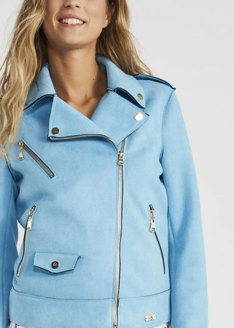 Biker jacket in suede