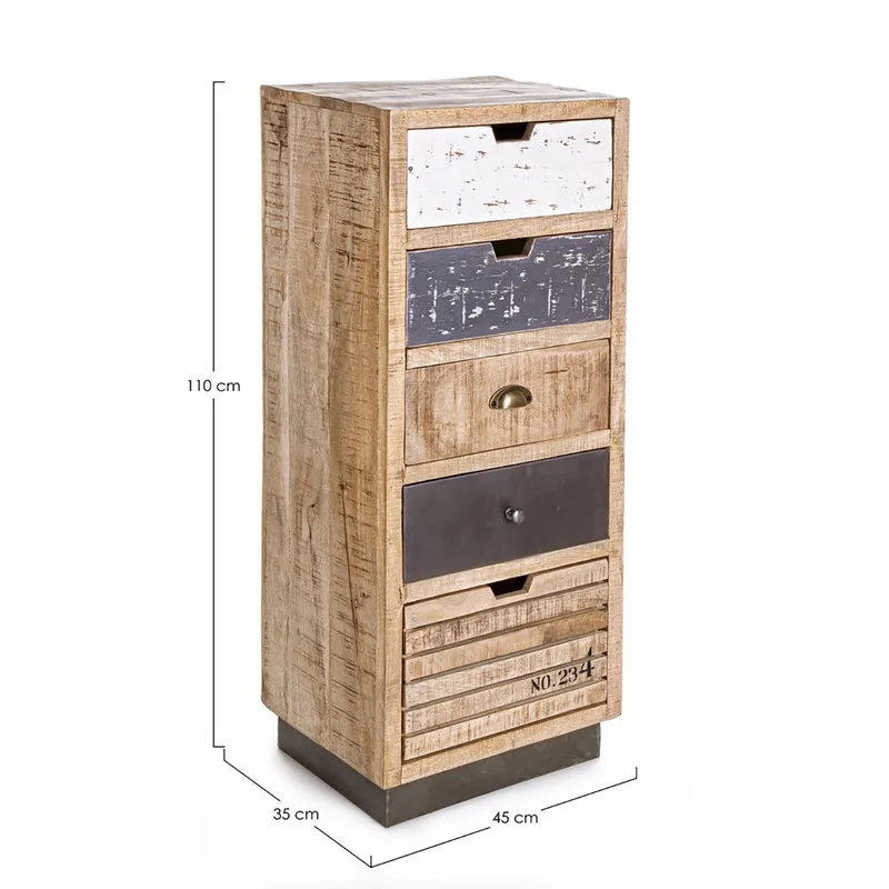 Bizzotto Cassettiera 5 cassetti Tudor