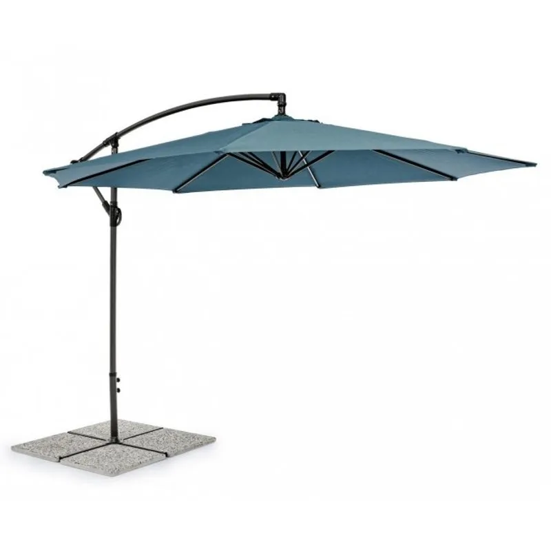 Bizzotto outdoor Ombrellone braccio Texas 3m antracite/pavone