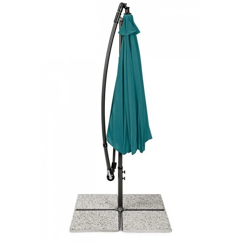 Bizzotto outdoor Ombrellone braccio Texas 3m antracite/pavone