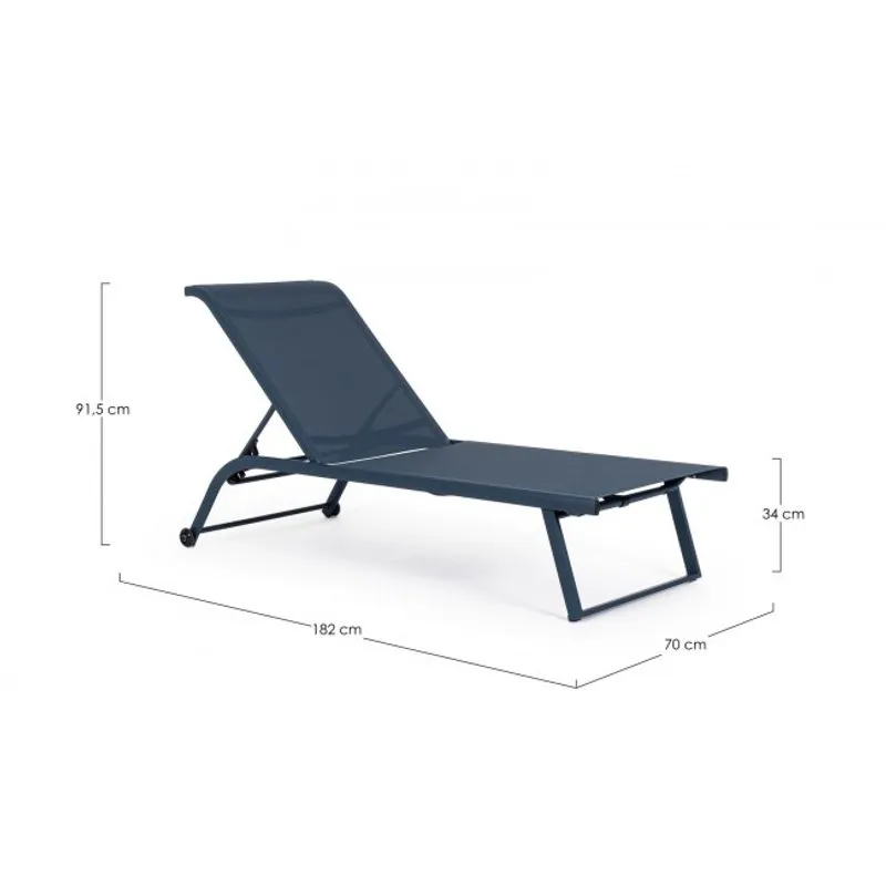 Bizzotto outdoor Set 2 lettini con ruote Taylor navy