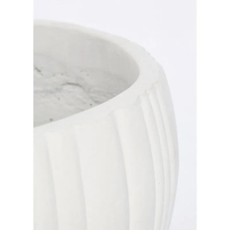 Bizzotto outdoor Set 3 porta vaso Halong tondo bianco