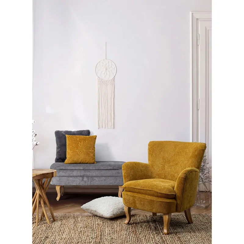 Bizzotto Poltrona Chenille ocra