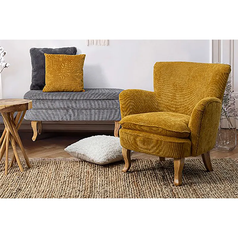 Bizzotto Poltrona Chenille ocra