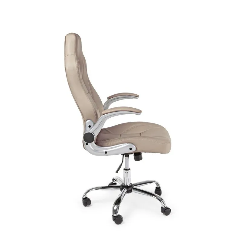 Bizzotto Poltrona ufficio con braccioli Boneville beige
