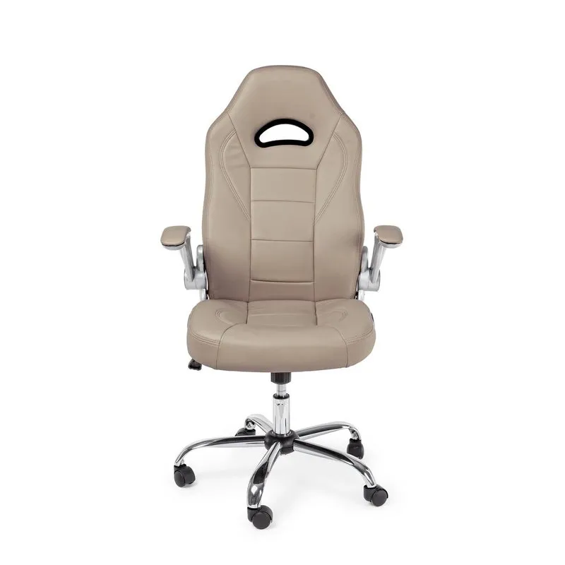 Bizzotto Poltrona ufficio con braccioli Boneville beige