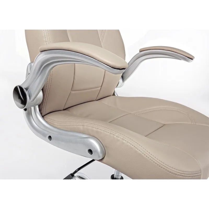 Bizzotto Poltrona ufficio con braccioli Boneville beige
