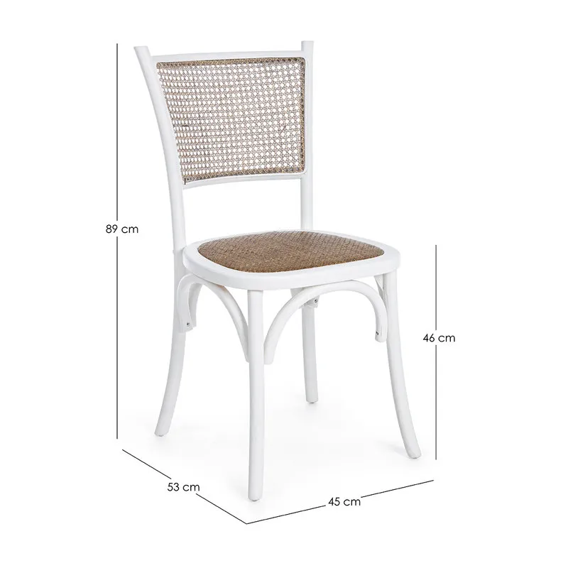 Bizzotto Sedia Carrel bianco