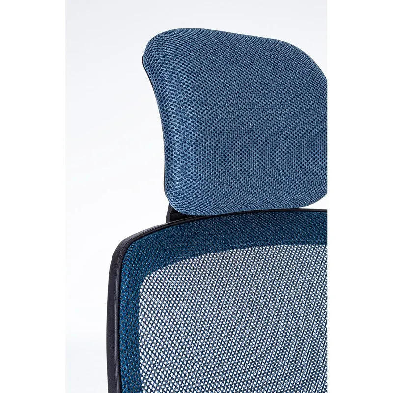 Bizzotto Sedia ufficio con bracciolo Laurent blu