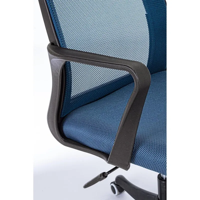 Bizzotto Sedia ufficio con bracciolo Laurent blu