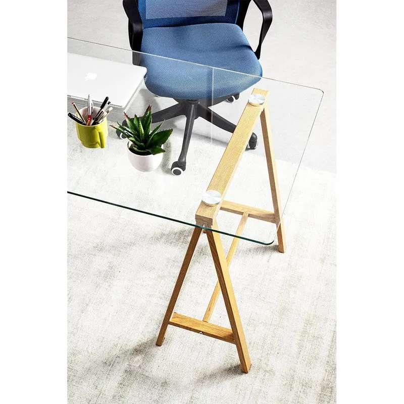 Bizzotto Sedia ufficio con bracciolo Laurent blu