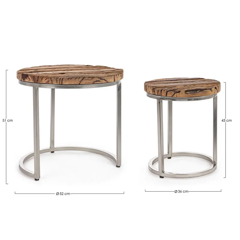 Bizzotto Set 2 tavolini Fafter alto