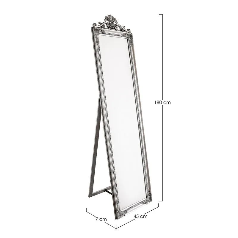 Bizzotto Specchio st Miro c-c argento 45x180