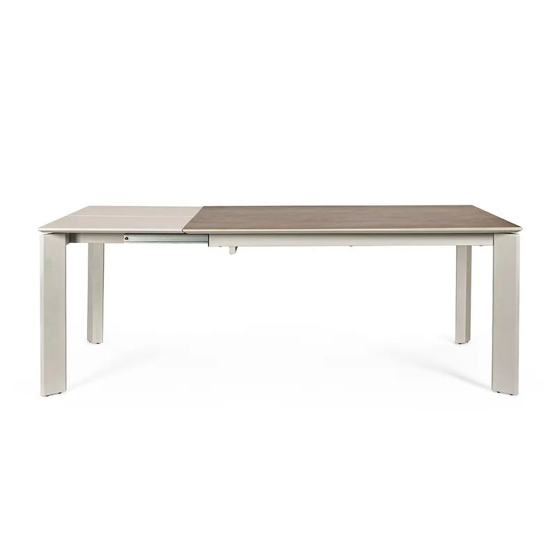 Bizzotto Tavolo allungabile Briva grigio-tortora 140-200x90