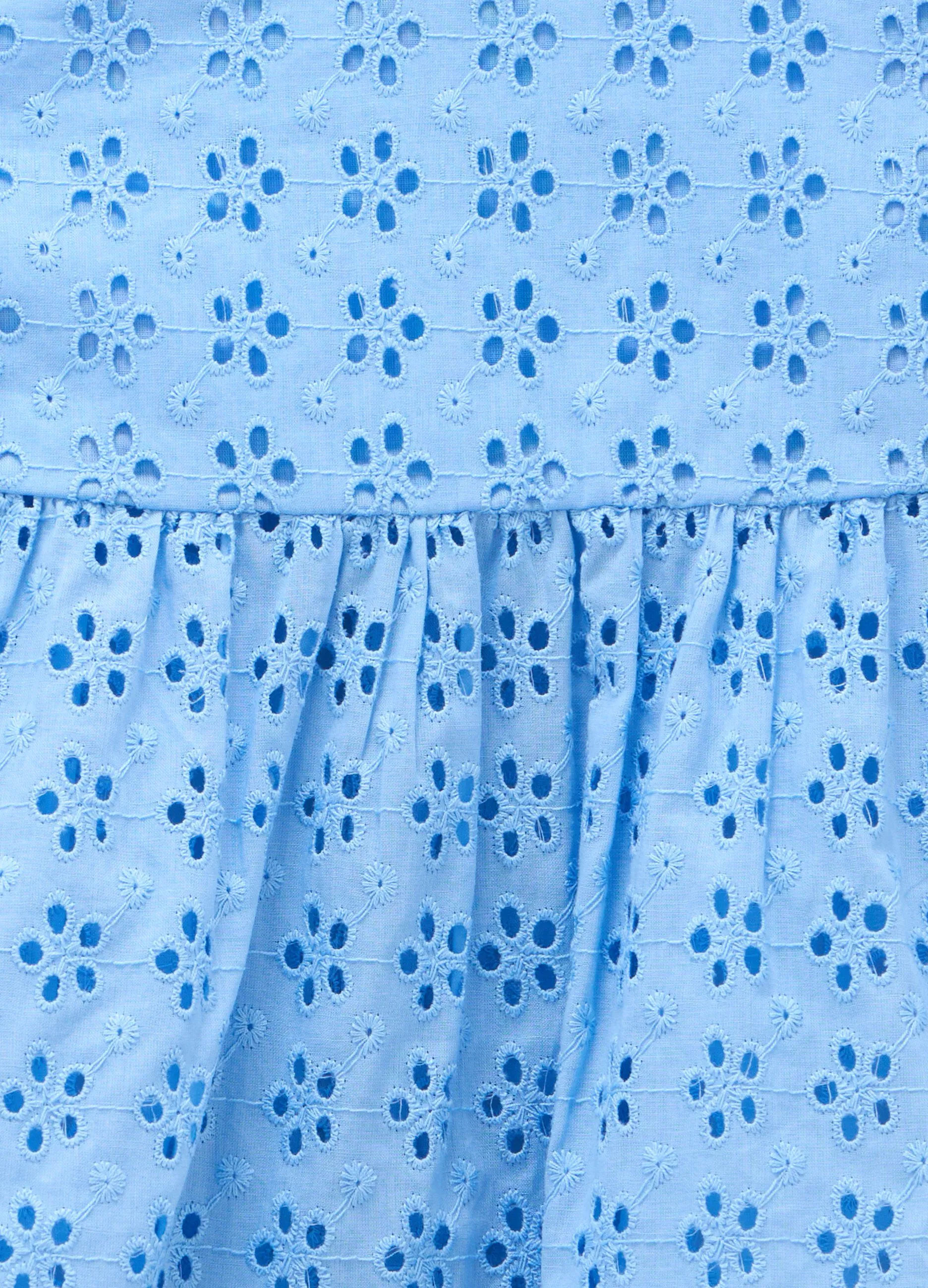 Blusa in puro cotone sangallo bambina