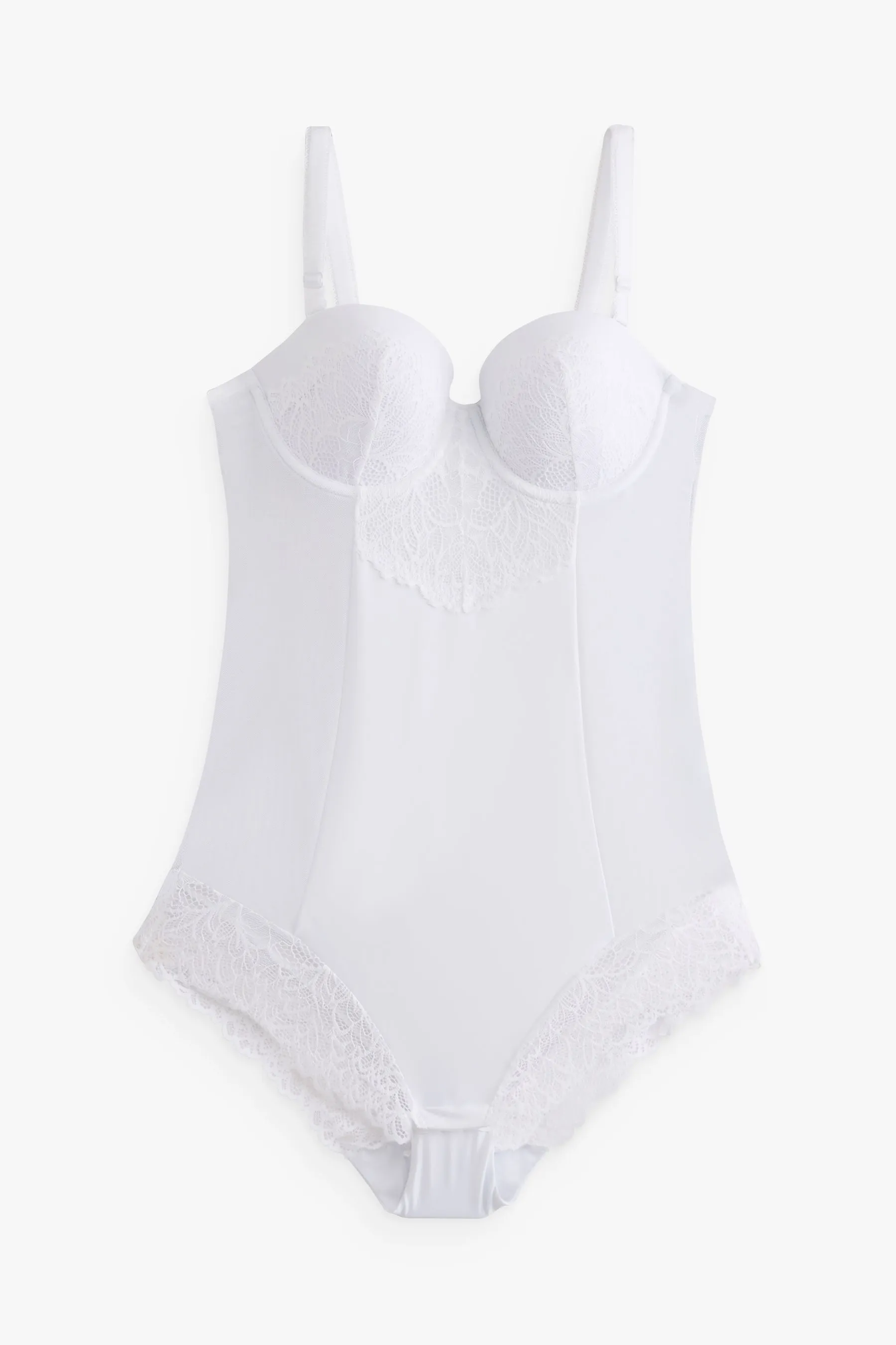 Body contenitivo in pizzo con coppe    