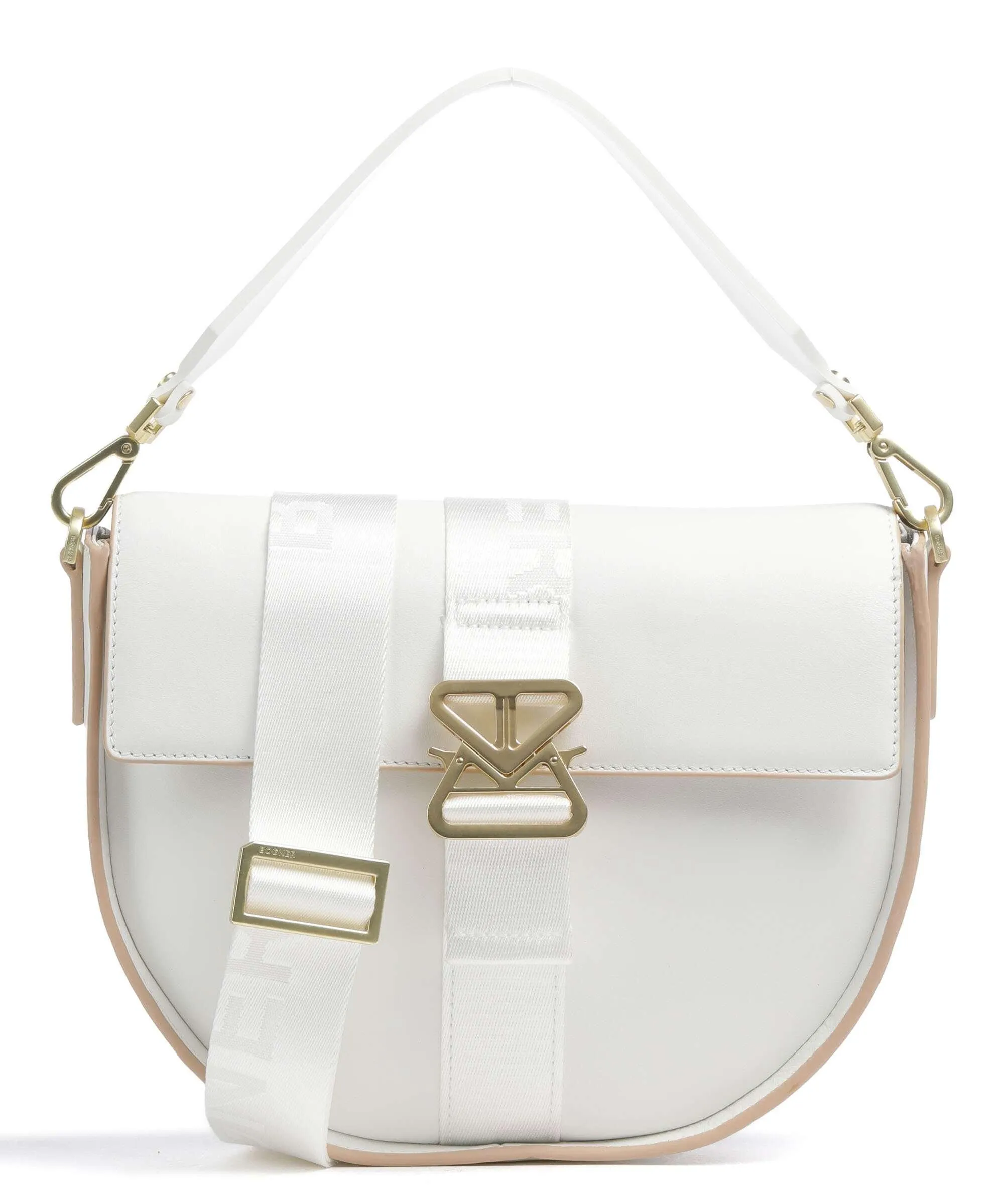  Bogner Zuoz Cassy Borsa a spalla pelle di vacchetta finemente grana bianco  