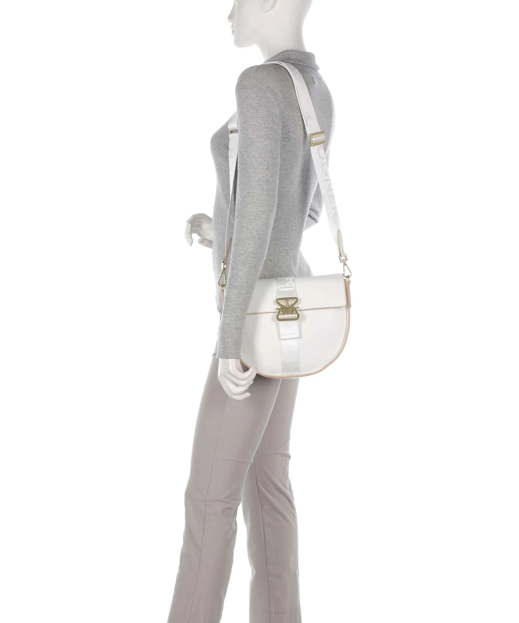  Bogner Zuoz Cassy Borsa a spalla pelle di vacchetta finemente grana bianco  