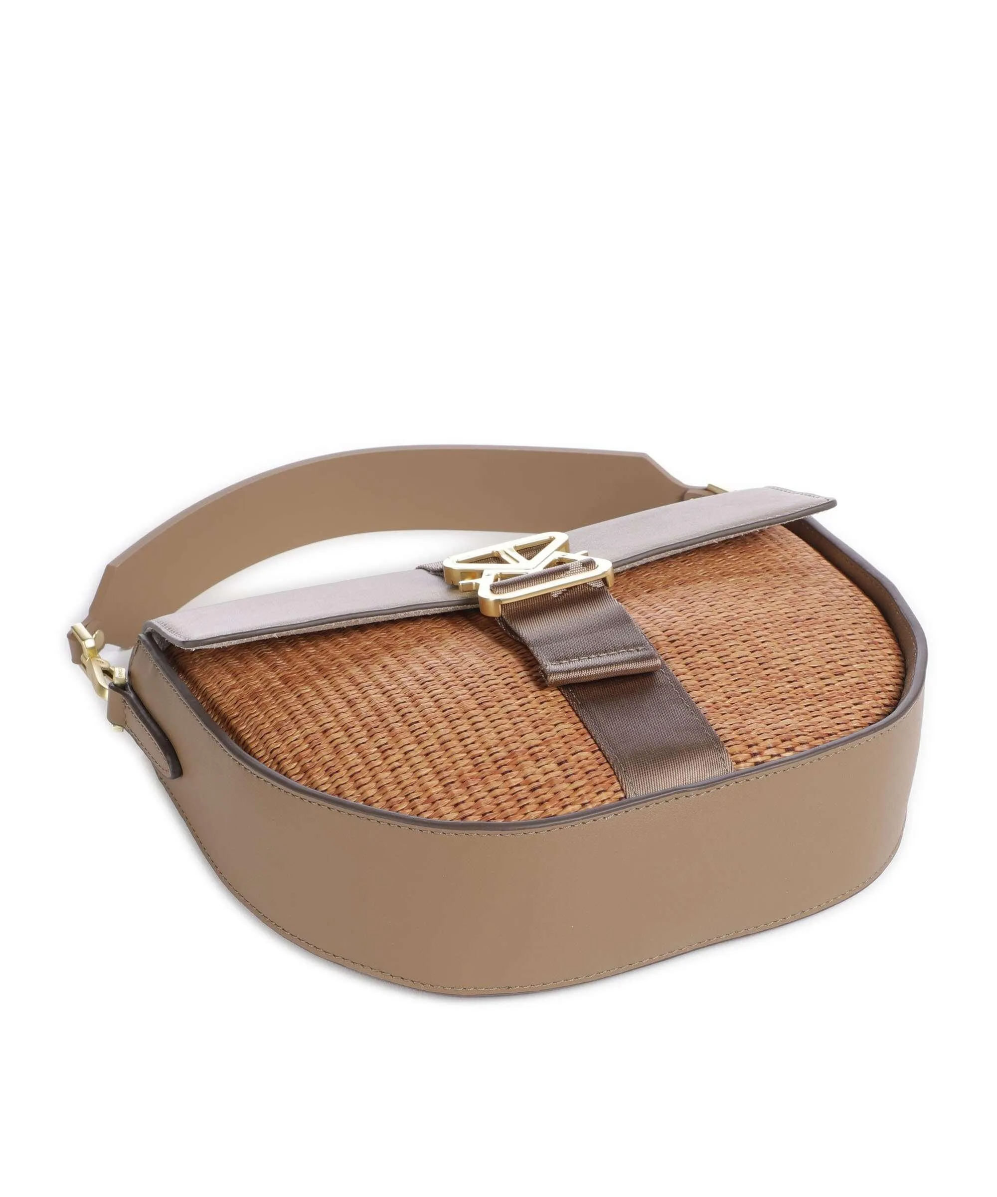  Bogner Zuoz Rafia Cassy Borsa a spalla pelle di vacchetta finemente grana, libro marrone  