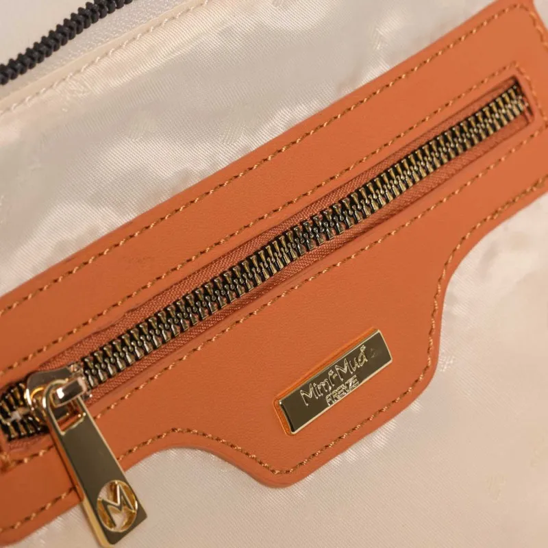 BORSA A BRACCIO CON CONTRASTO PANNA