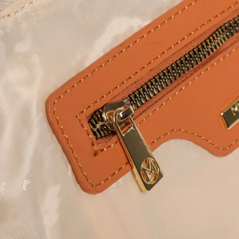 BORSA A BRACCIO CON CONTRASTO PANNA