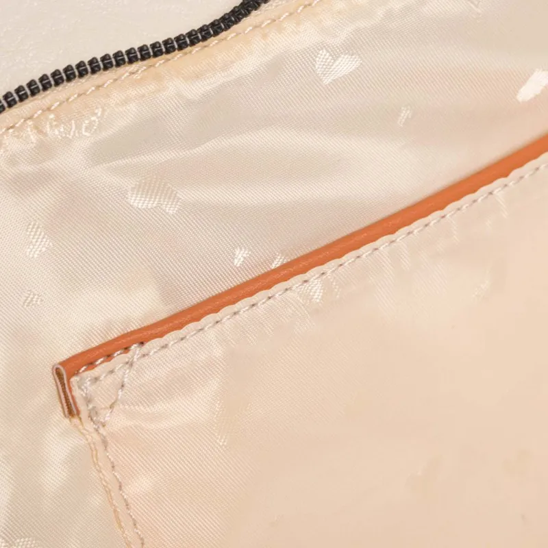 BORSA A BRACCIO CON CONTRASTO PANNA