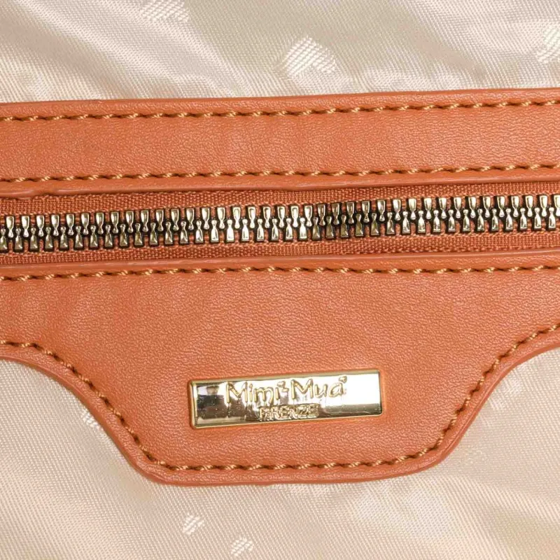 BORSA A BRACCIO CON CONTRASTO PANNA